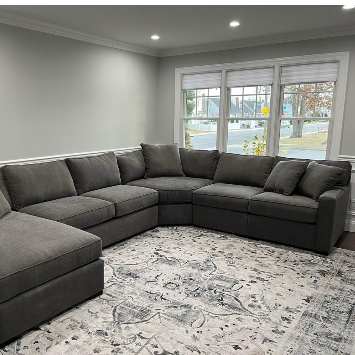 Canapé d’angle gris