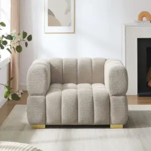 Fauteuil d'appoint capitonné