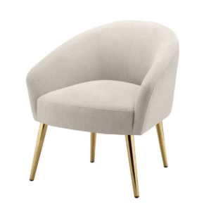 Fauteuil moderne en tissu beige