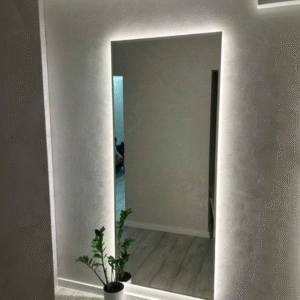 Miroir mural LED rectangulaire design moderne