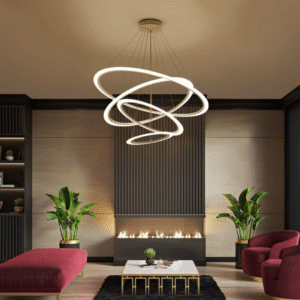 Lustre LED design spirale suspendu