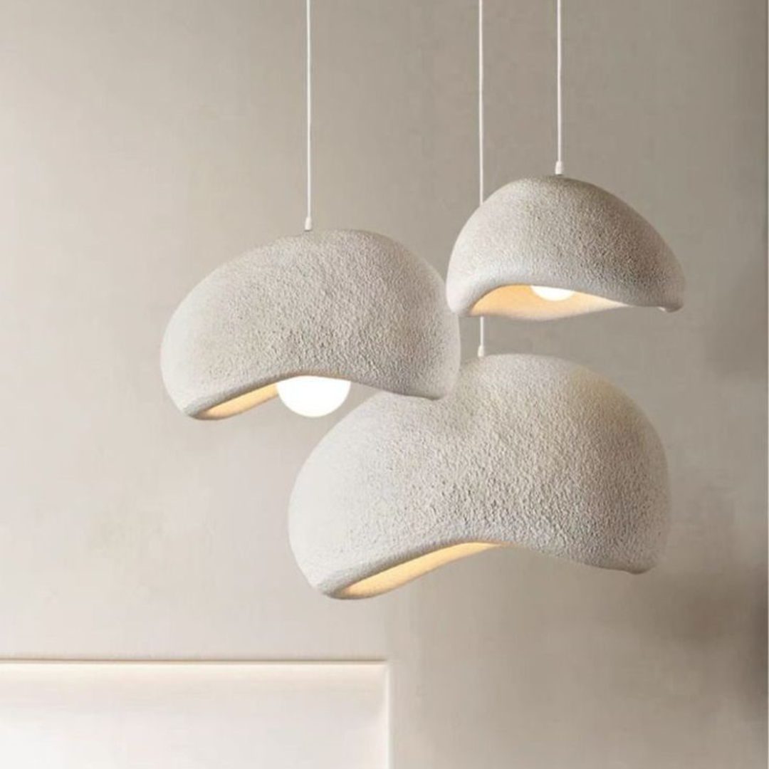 Suspension design organique blanche