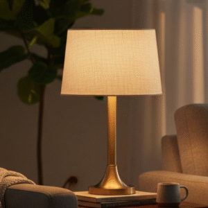 Lampe de table dorée élégante